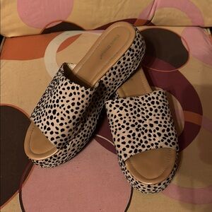 Pierre Dumas Black and Cream Mules Slip-On Comfort